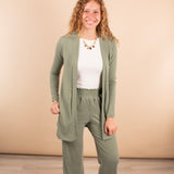 Sage Soft Ribbed Wide Leg Pants (Set-Pants Only)
