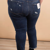 Vervet High Rise Frayed Hem Flare Jean
