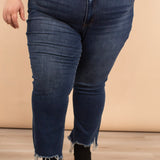 Vervet High Rise Frayed Hem Flare Jean