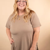 Ada Waffle Knit Top in Latte