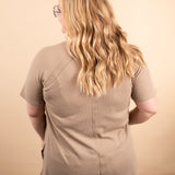 Ada Waffle Knit Top in Latte