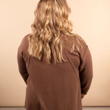 Cider Season Ribbed Top in Coffee