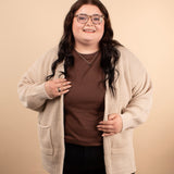 Crisp Morning Cardigan in Beige