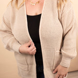 Crisp Morning Cardigan in Beige