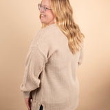 Crisp Morning Cardigan in Beige