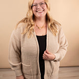 Crisp Morning Cardigan in Beige