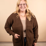 Crisp Morning Cardigan in Chocolate