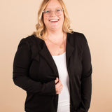 Desiree Black Relaxed Blazer