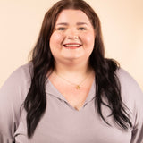 Easy Elegance V-Neck Top in Grey