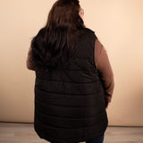 Emery Longline Vest in Black