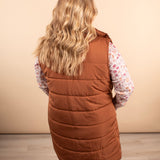 Emery Longline Vest in Cinnamon