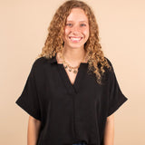 Everyday Edge Top in Black