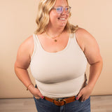 Everyday Essential Ribbed Tank in Beige