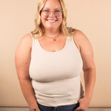 Everyday Essential Ribbed Tank in Beige