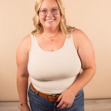 Everyday Essential Ribbed Tank in Beige