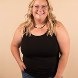 Everyday Essential Ribbed Tank in Black