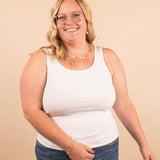 Everyday Essential Ribbed Tank in White