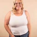 Everyday Essential Ribbed Tank in White