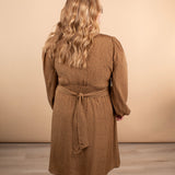 Fireside Feline V-Neck Dress