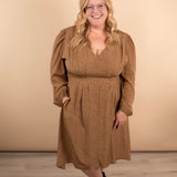 Fireside Feline V-Neck Dress