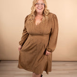 Fireside Feline V-Neck Dress