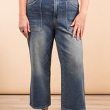 Judy Blue High Waist Wide Crop Jeans