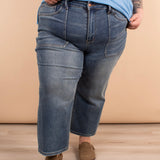 Judy Blue High Waist Wide Crop Jeans