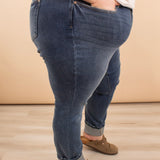 Judy Blue Midrise Vintage Wash Cuffed Boyfriend Jeans