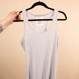 Ribbed Racerback Tank in Grey