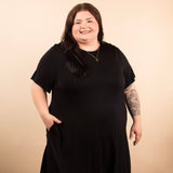 Roxy Swing Dress in Black