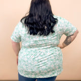 Sammy Ruffle Short Sleeve in Green Floral