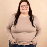 Second Skin Soft Long Sleeve Top in Light Mocha