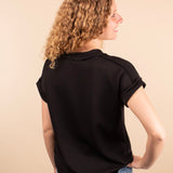 Sleek & Simple Scuba Top in Black