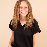 Sleek & Simple Scuba Top in Black