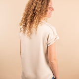 Sleek & Simple Scuba Top in Cream