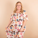 Sunlit Blooms Midi Dress