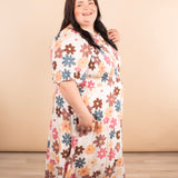 Sunlit Blooms Midi Dress