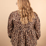 Sutton Bow Tie Leopard Top