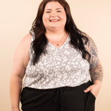 Sway with Me V-Neck Tank in Grey