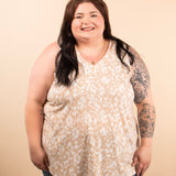 Sway with Me V-Neck Tank in Taupe