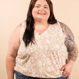 Sway with Me V-Neck Tank in Taupe