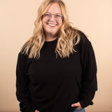 Tatum Ribbed Pullover in Black