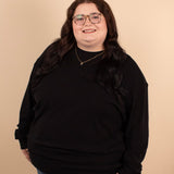 Tatum Ribbed Pullover in Black