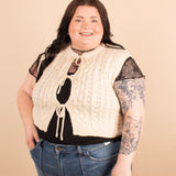 Taya Short Sleeve Lace Layering Top in Black