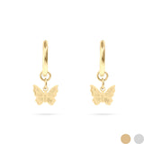Gold 18K Gold PVD Stainless Steel Butterfly Huggie Earrings