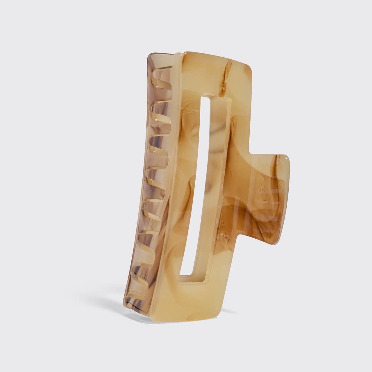 Recycled Plastic Jumbo Open Shape Claw Clip - Chocolate Marble - K & Company