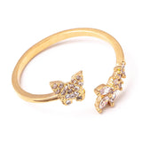 Gold Butterfly Adjustable Ring