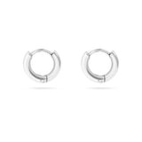 Silver 18K Gold PVD Stainless Steel Minimalist Thin Huggie Earrings - K & Company
