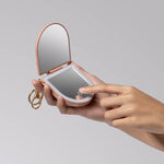 Terracotta Compact Mirror Keychain - K & Company