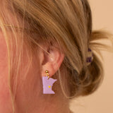 Purple & Gold MN Earrings - Matte